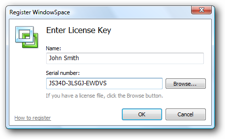 enter license key
